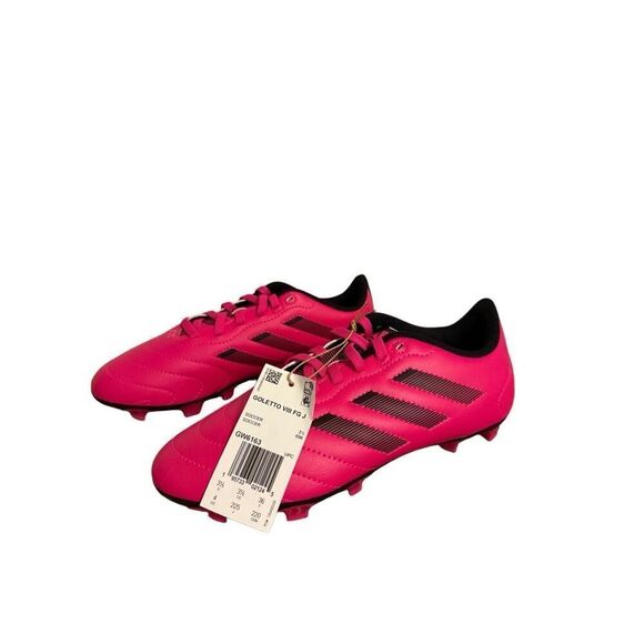 Brand New Adidas Youth Goletto VIII Firm Ground Soccer Cleats Pink Black 4 - Picture 3 of 9
